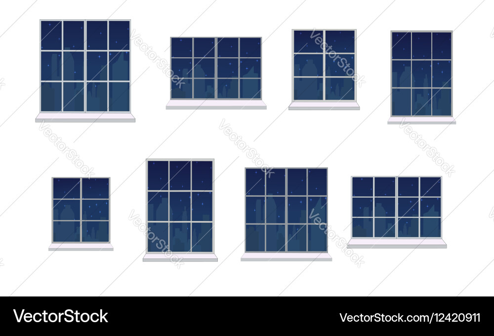 Set window frames Vector Image