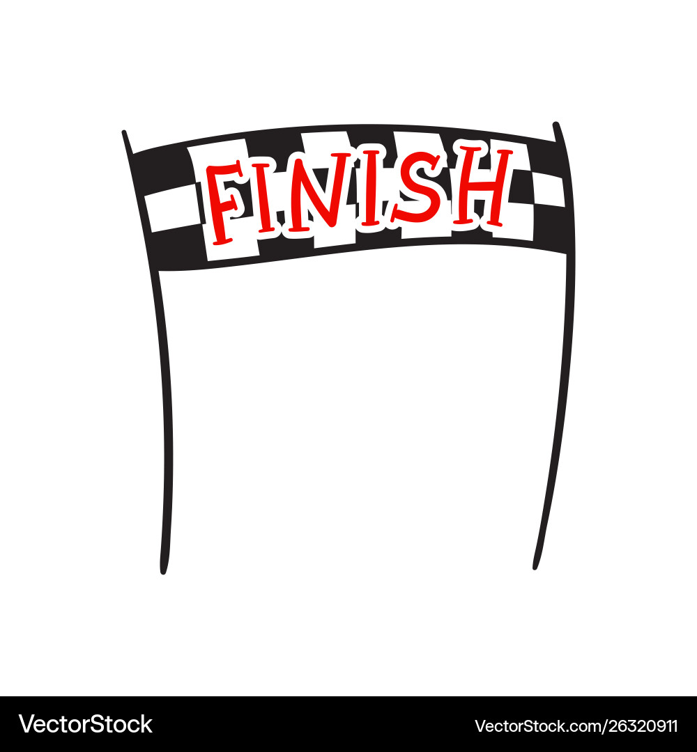 Start and finish banner Royalty Free Vector Image