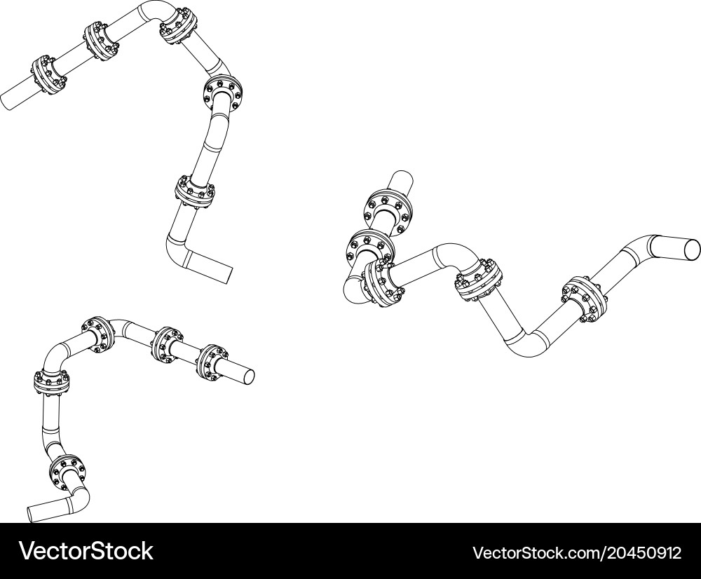 3d model of an pipeline vector image