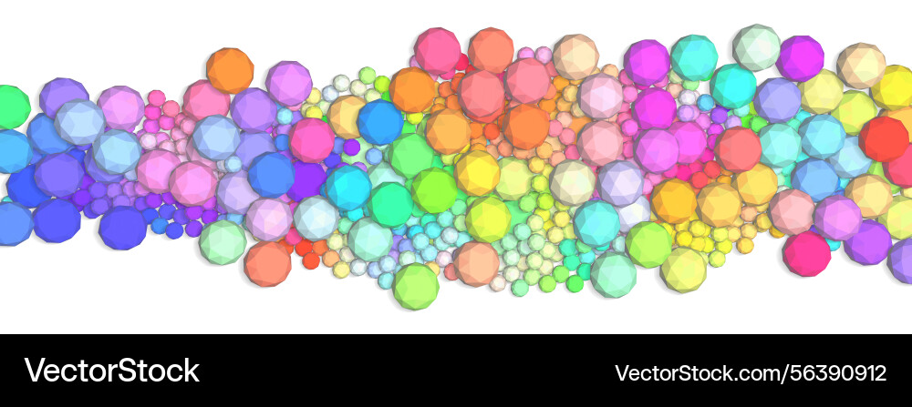 A gradient set of spheres consisting triangular A gradient set of spheres consisting triangular Vector Image