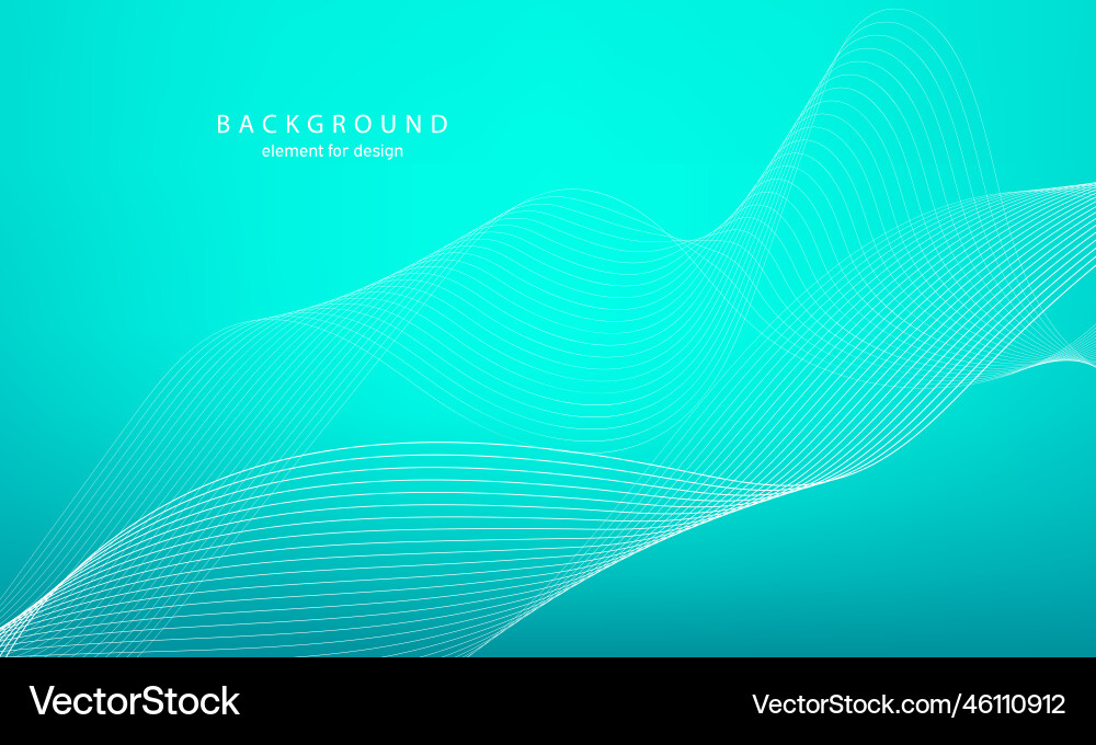 Abstract gradient background wave element Vector Image