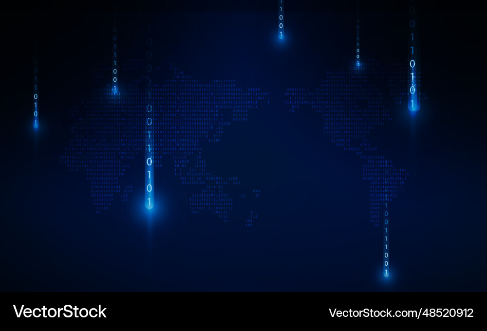Abstrakt einen Strom von binären Codenummern Abstrakt einen Strom von binären Codenummern Vektorbild
