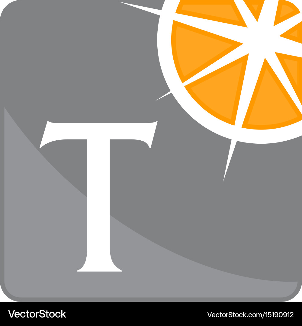 Compass guide solutions initial t Vector Image