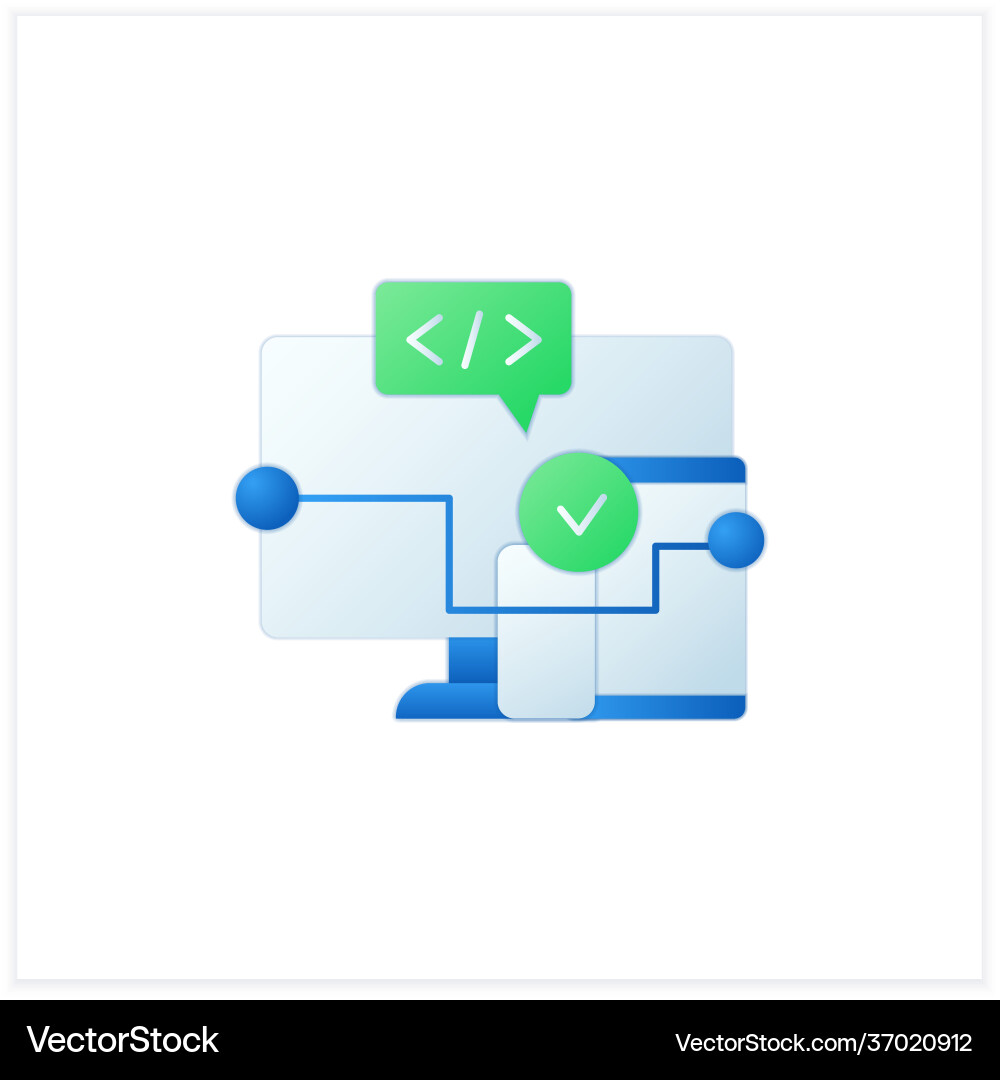 Cross platform software flat icon vector image