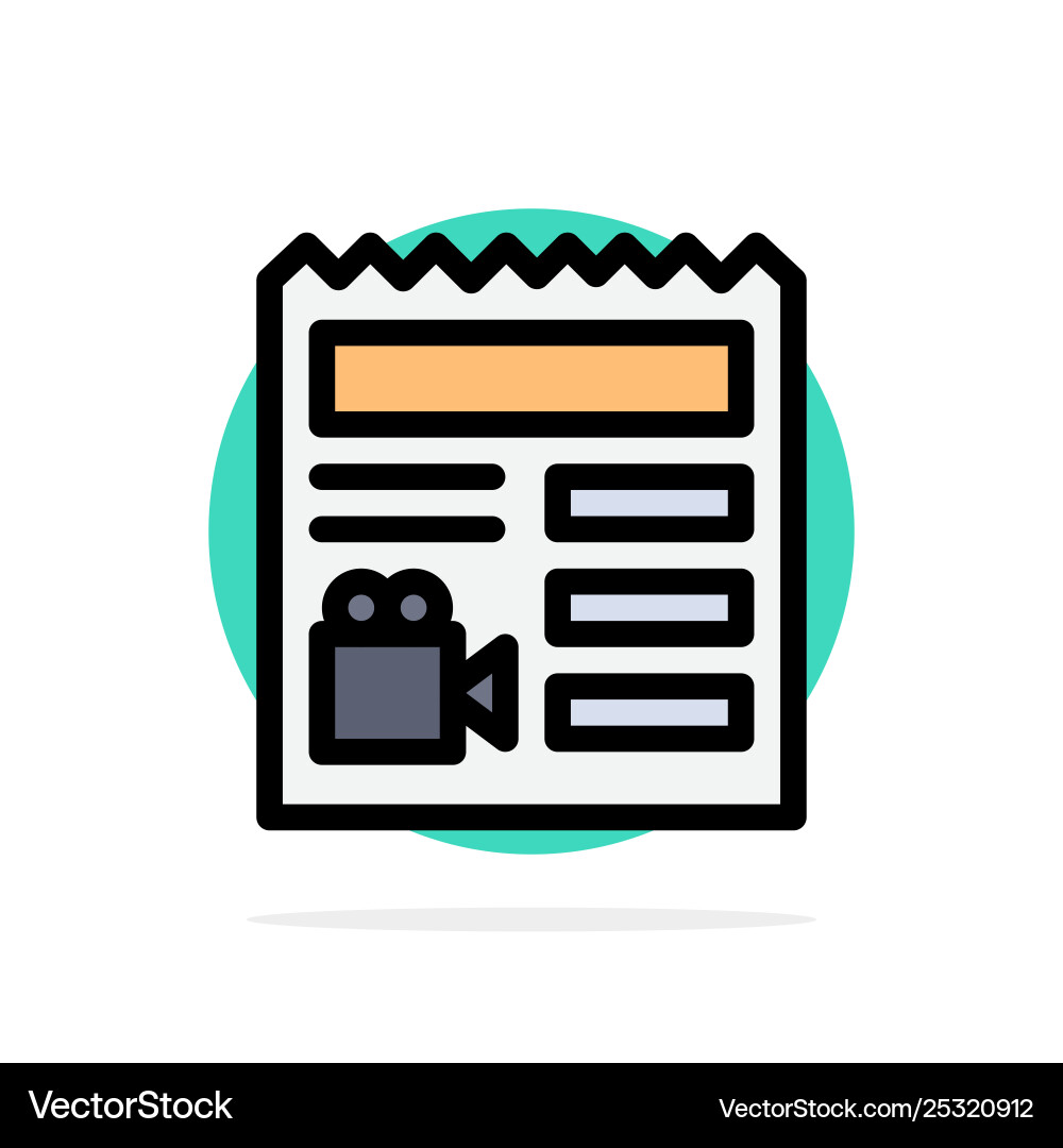 Document basic video camera abstract circle Vector Image