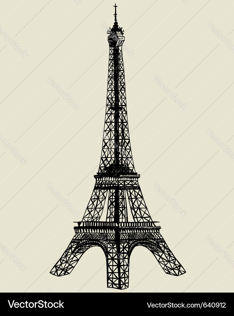 Eiffel Tower Sketch vector image