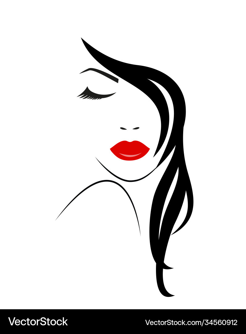 Elegant Woman Portrait vector image