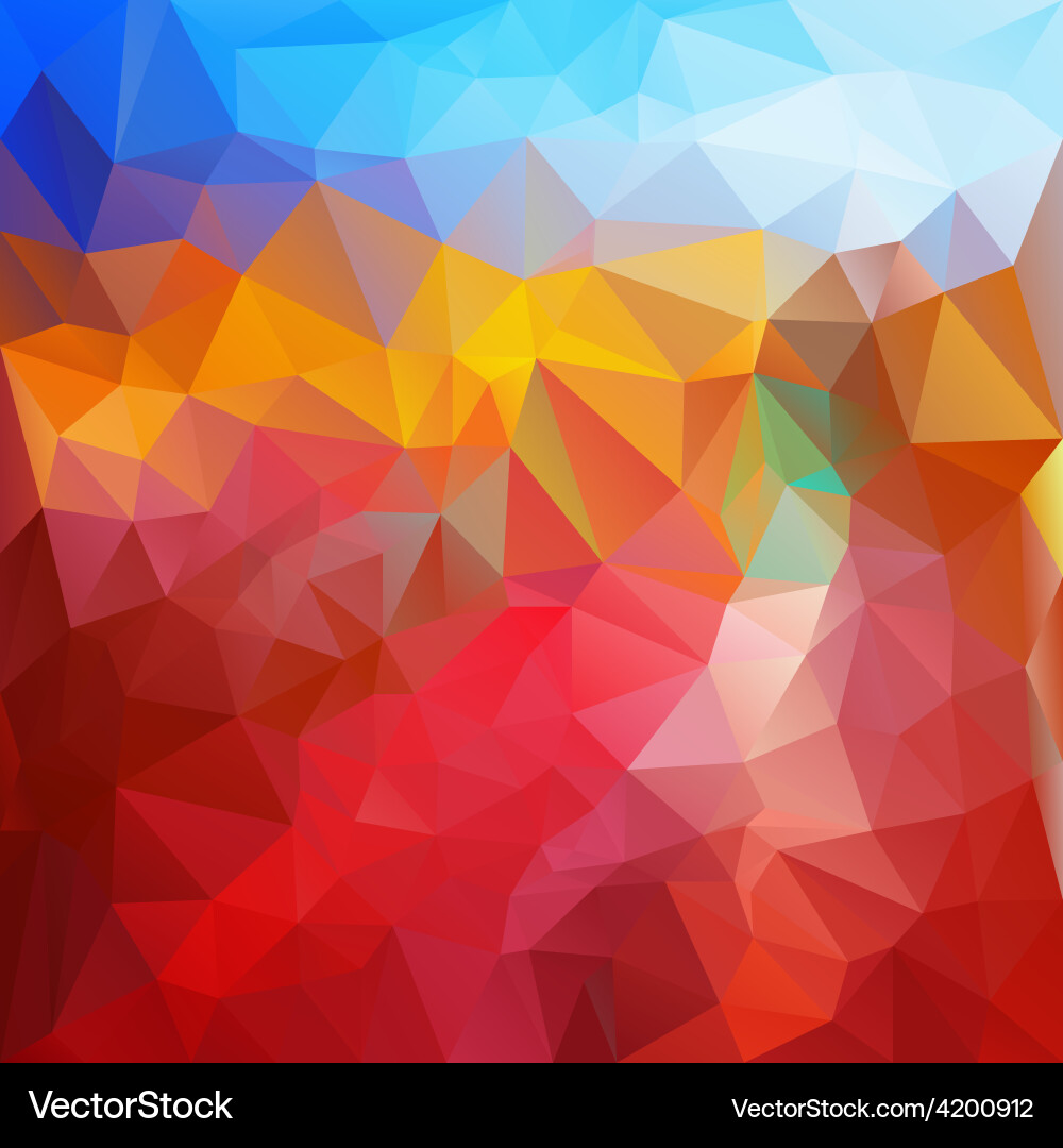 Fiery Blue Triangular Pattern vector image