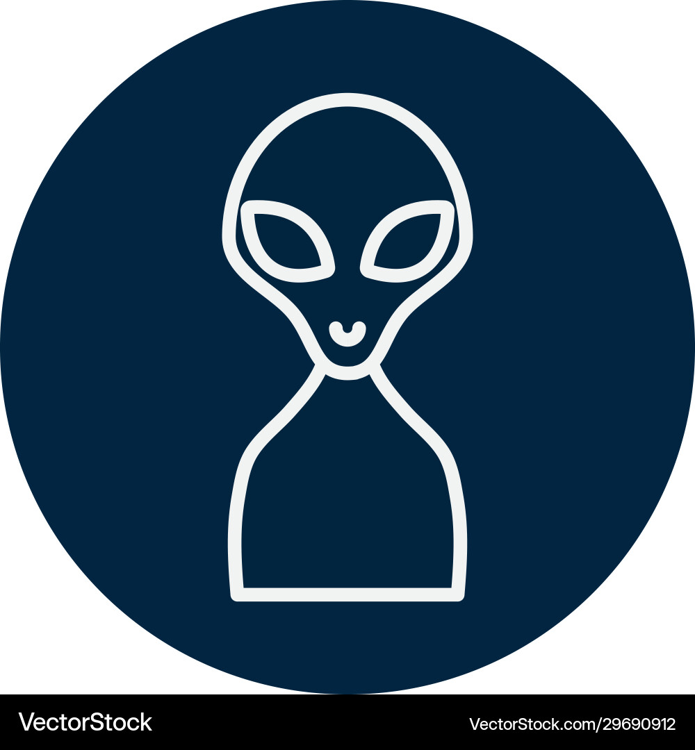Isolated alien line block style icon design Isolated alien line block style icon design Vector Image