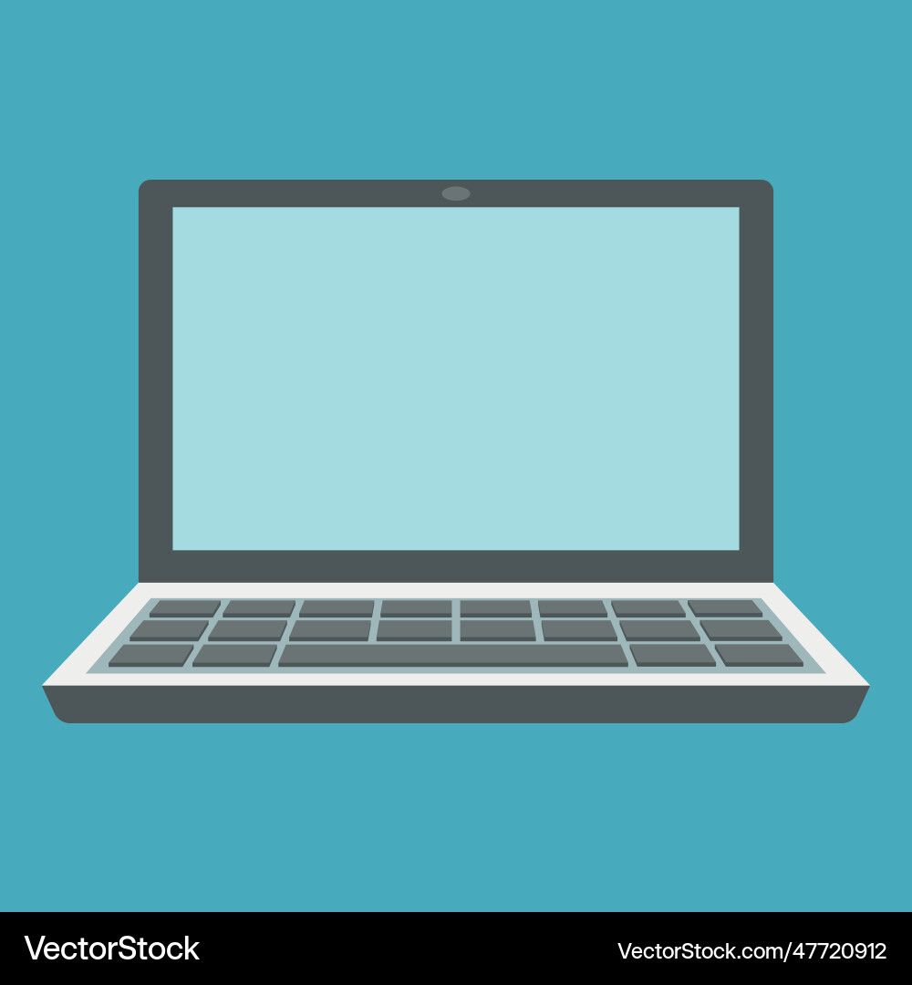 Laptop computer in flat style Laptop computer in flat style vector image