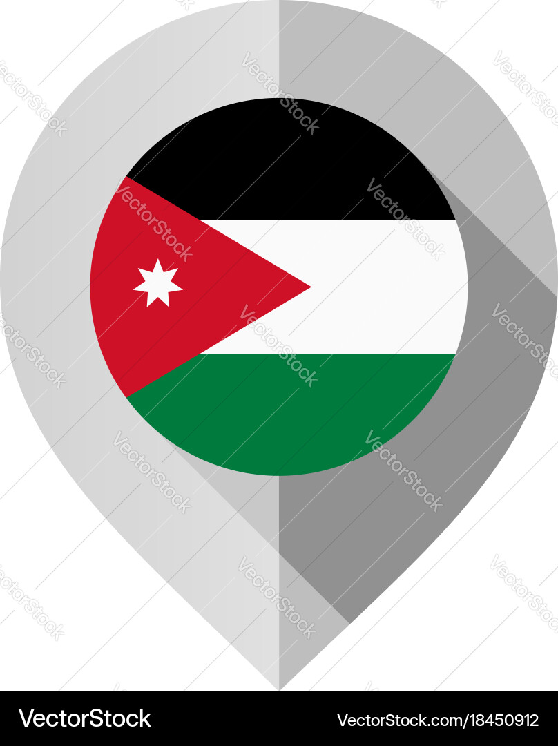 Map Marker with Flag Icon vector image