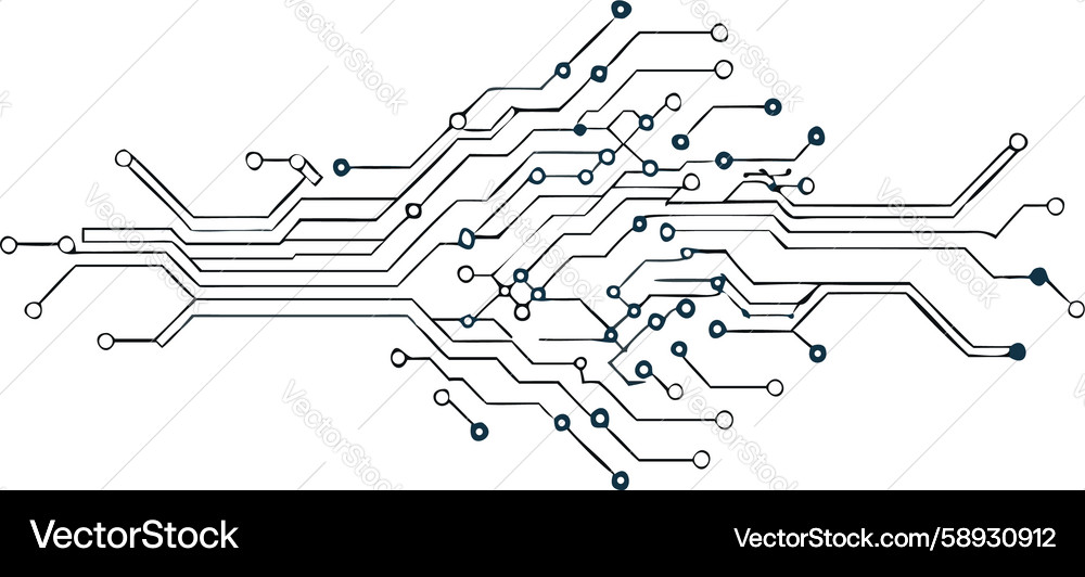 Minimalist circuit board pattern design Vector Image