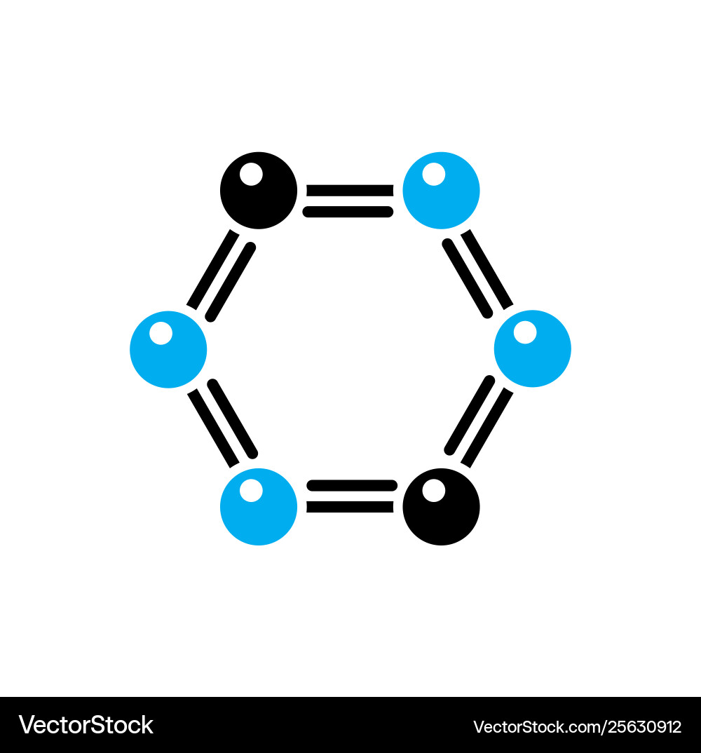 Molecule icon on background for graphic and web Molecule icon on background for graphic and web vector image