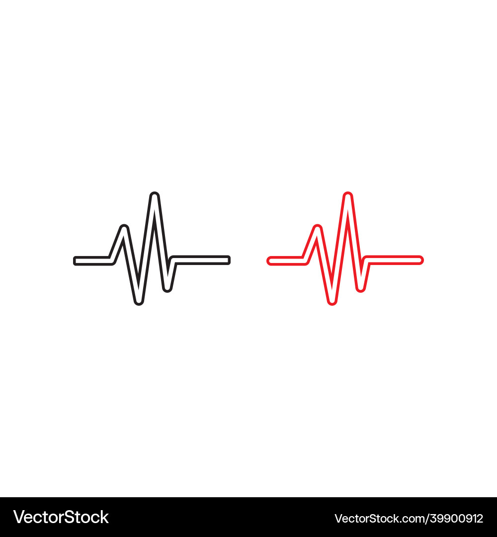 Pulse line template image Vector Image