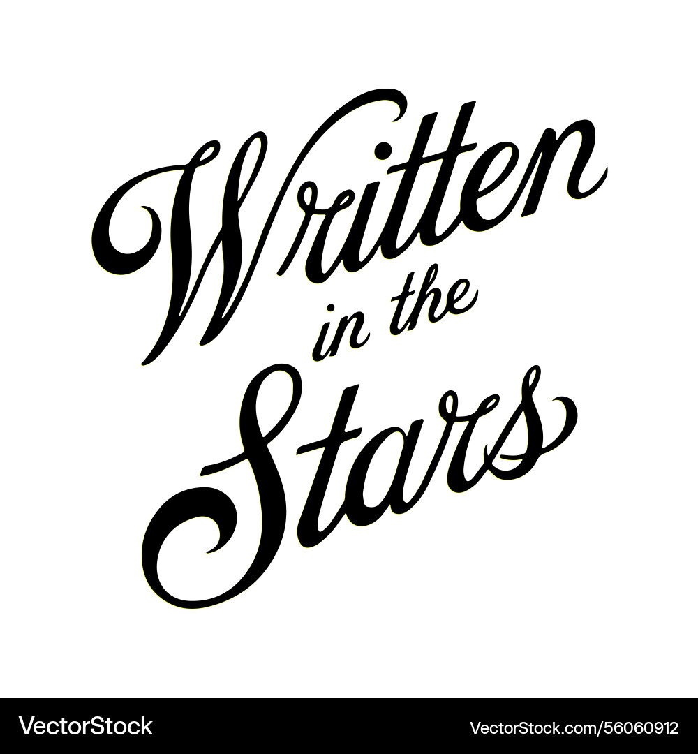 Quote black and white calligraphy inspirational Vector Image