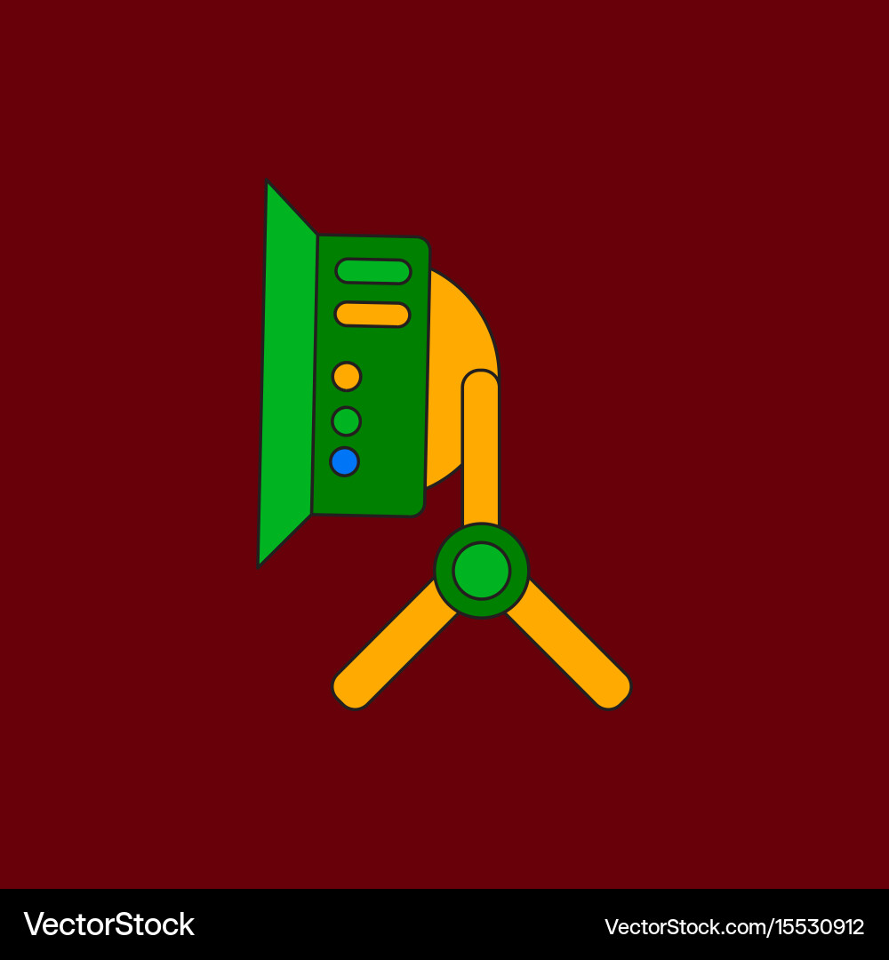 Studio table lamp in flat Vector Image