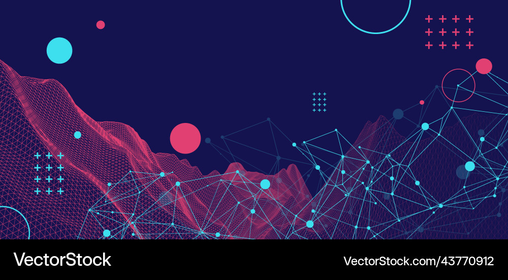 Template for science and technology presentation Template for science and technology presentation vector image
