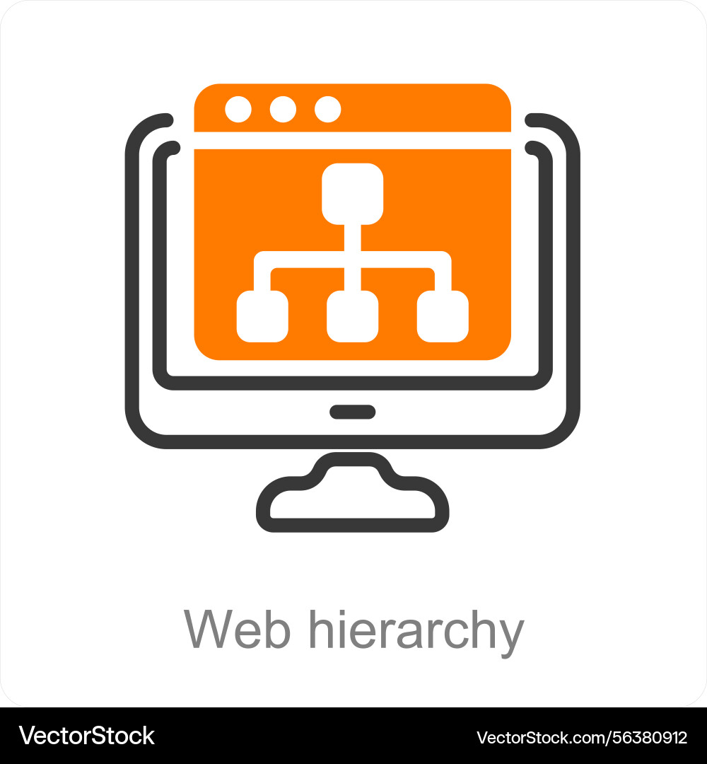 Web hierarchy icon concept Vector Image