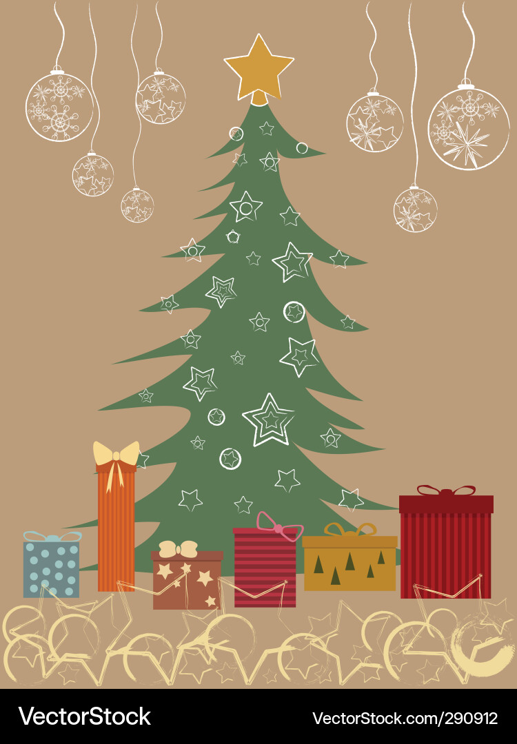 Weihnachtsbaum Vektorbild