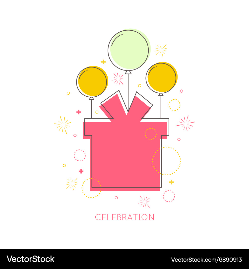 Abstract background with balloons Vector Image
