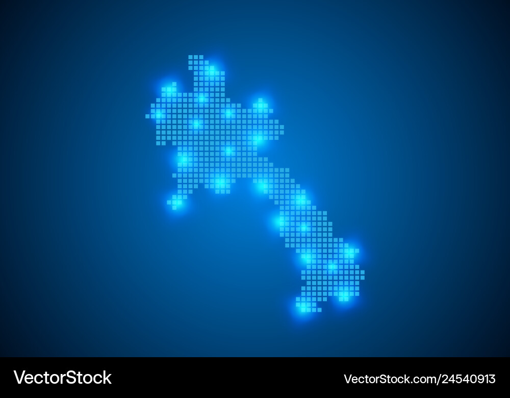 Abstract blue background with map internet line Vector Image