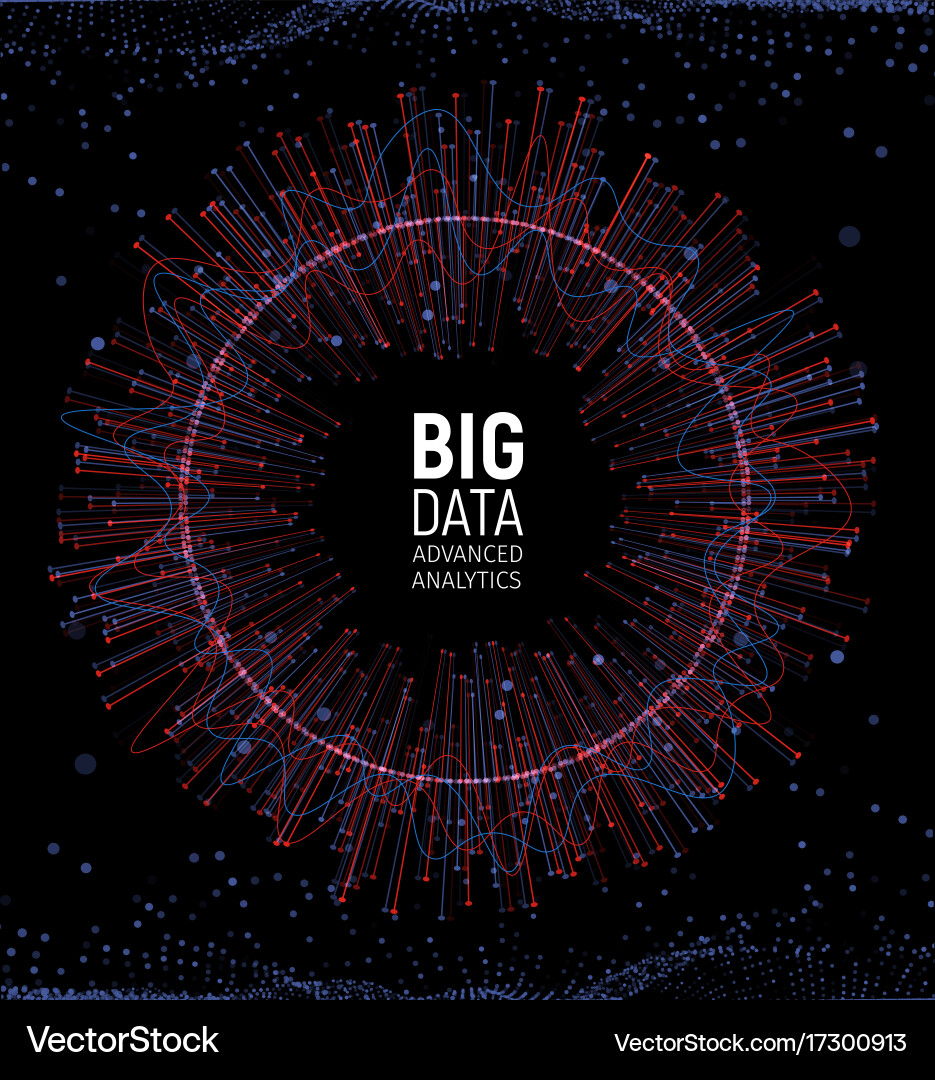 Abstract Data Network Lines vector image
