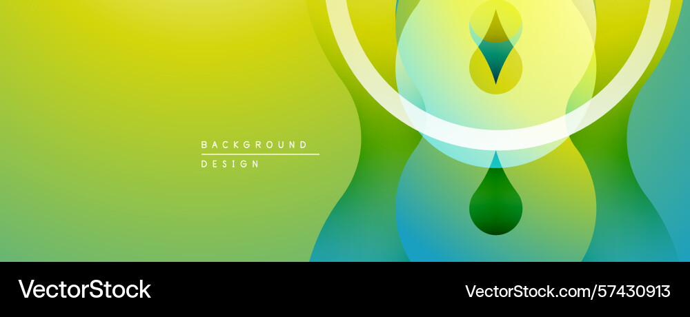 Abstract gradient design circular shapes overlap vector image