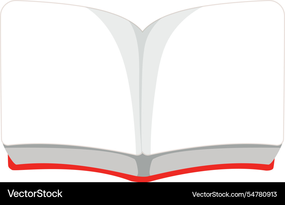 An open book with blank pages Vector Image
