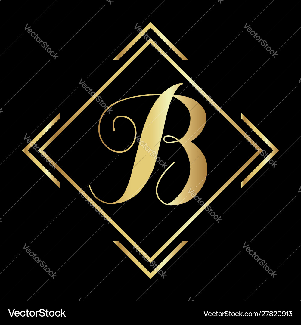 B letter logo design vector image