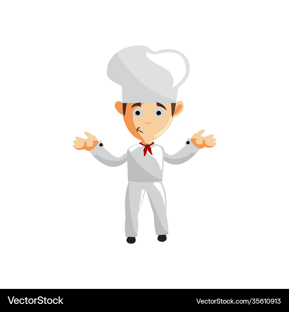 Chef character gesture creation template pose Chef character gesture creation template pose vector image