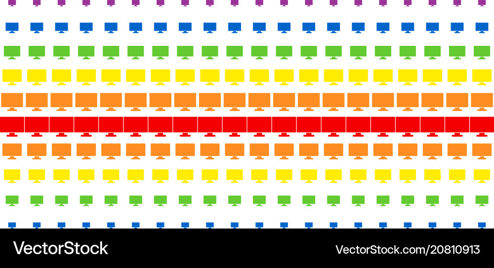 Computer display shape halftone spectrum pattern vector image