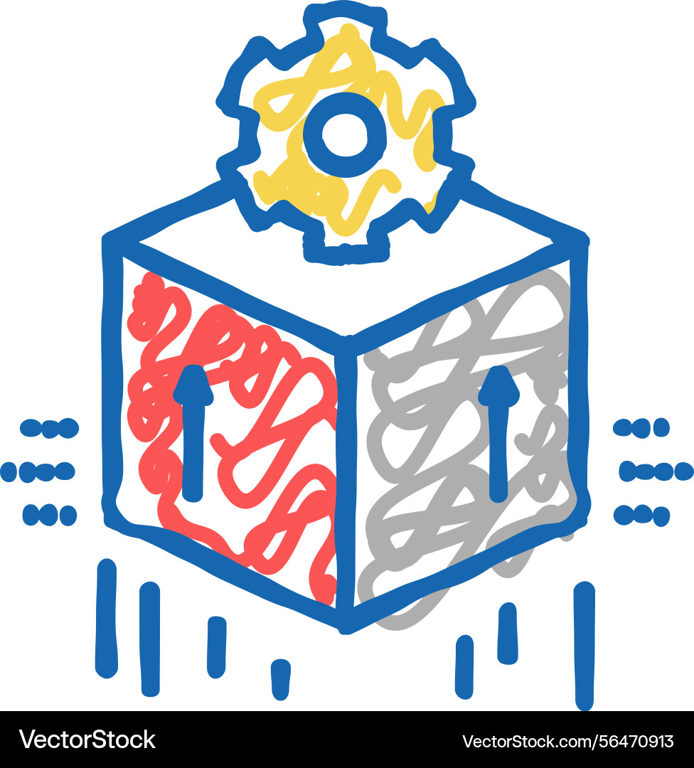 Computer soft development icon doodle Computer soft development icon doodle vector image