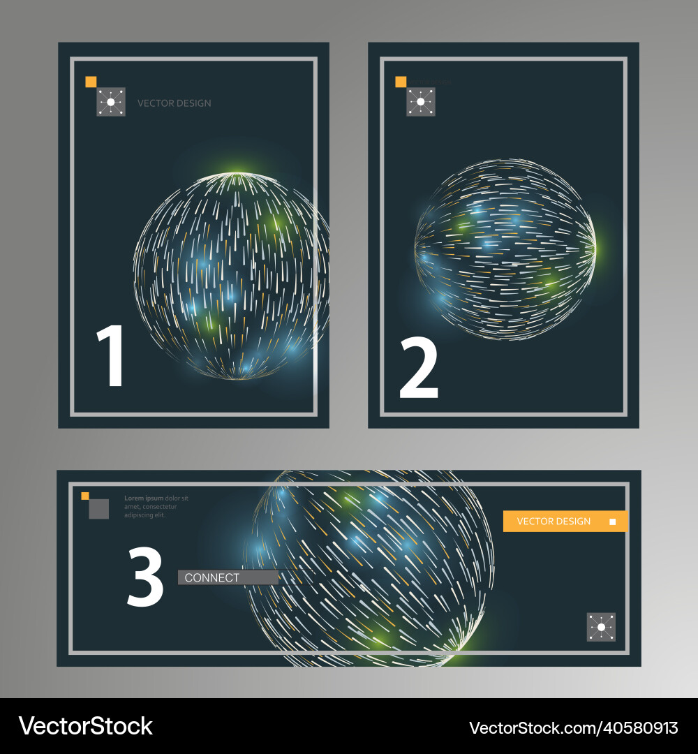 Design sign symbol round shape set vith Vector Image