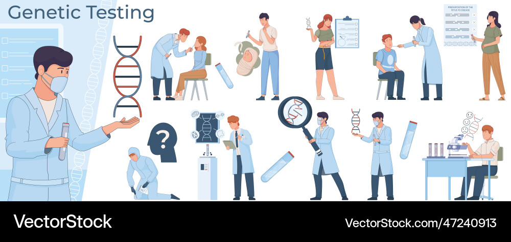 Genetic Testing Compositions vector image