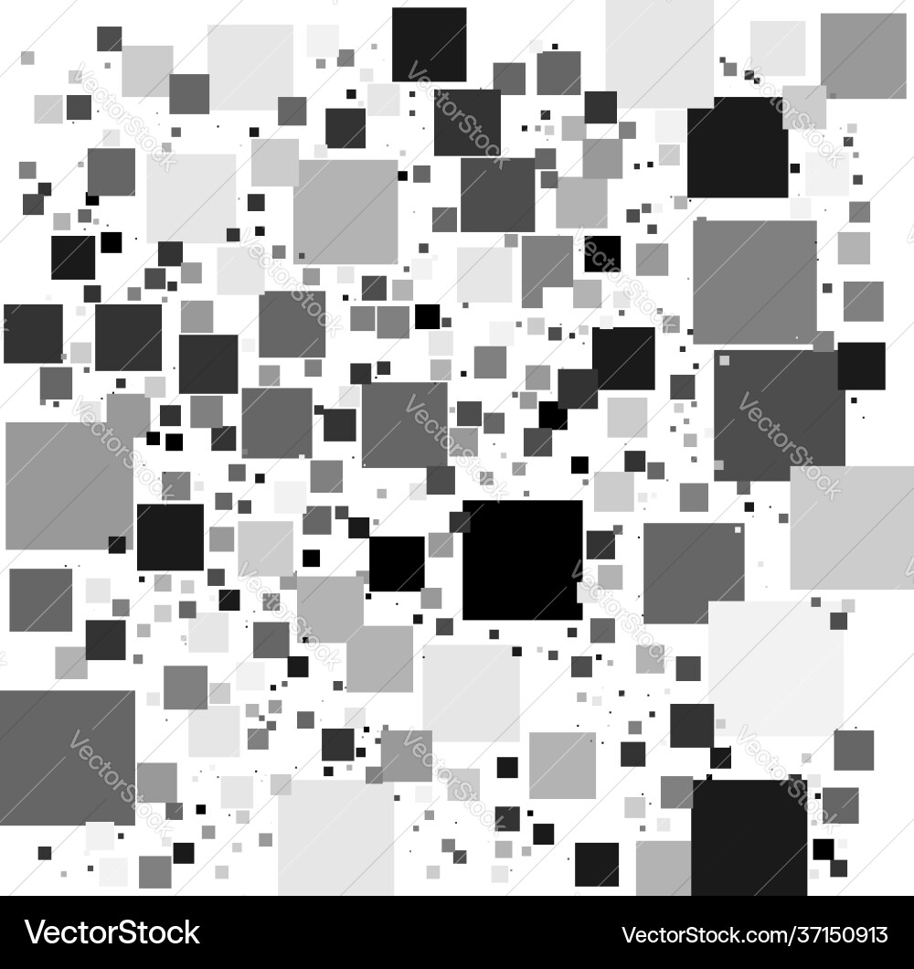 Grayscale random squares checkered pattern Grayscale random squares checkered pattern vector image