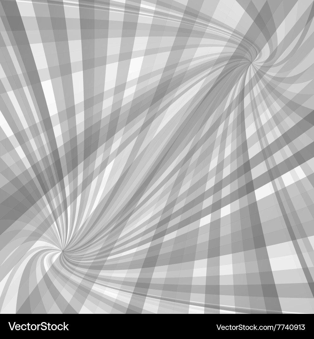 Grey twisted ray pattern background vector image