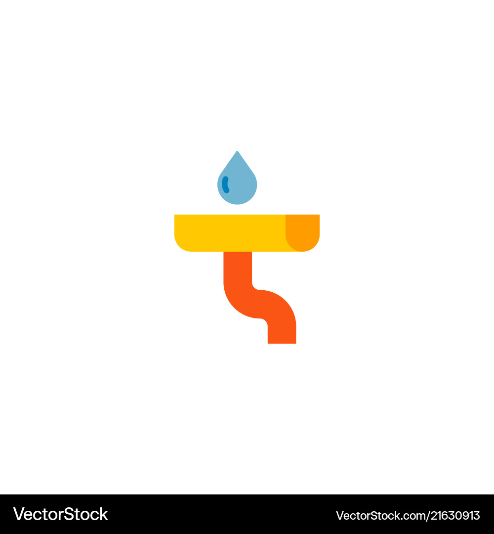 Gutter icon flat element vector image