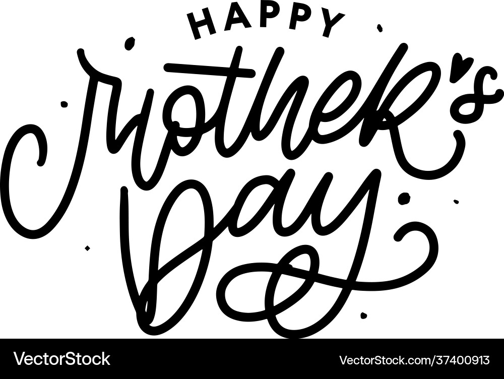 Happy mothers day lettering handmade calligraphy Happy mothers day lettering handmade calligraphy vector image