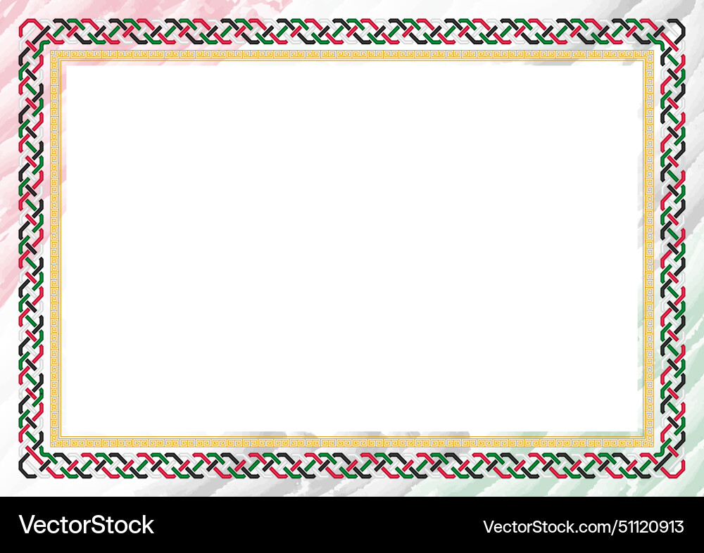 Horizontal frame and border with sudan flag Horizontal frame and border with sudan flag Vector Image