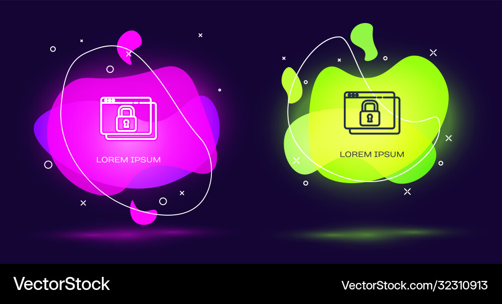 Line secure your site with https ssl icon Line secure your site with https ssl icon vector image