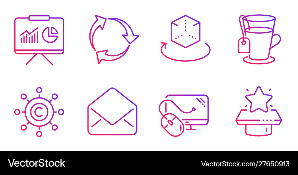 Mail copywriting network and computer mouse icons Mail copywriting network and computer mouse icons vector image