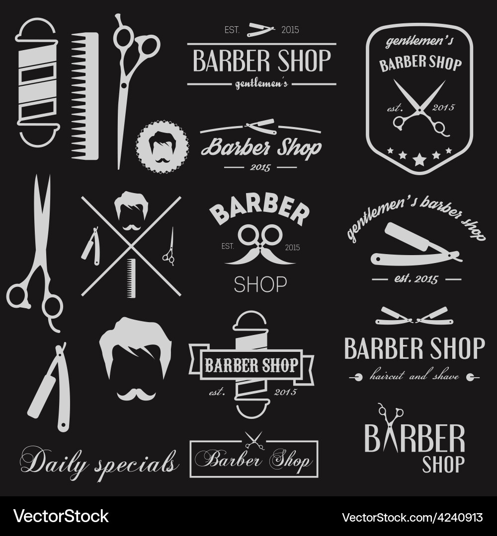 Set logo elements icons and logotypes Vector Image