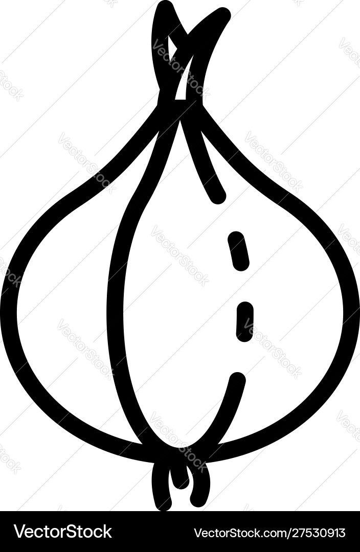 Spring onion icon outline style Vector Image
