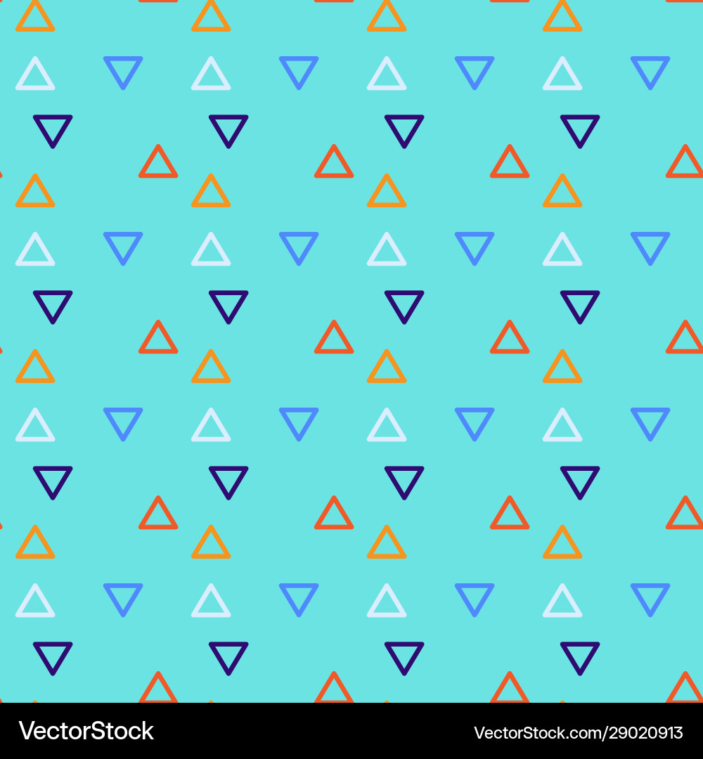 Triangle seamless background with shapes vector image
