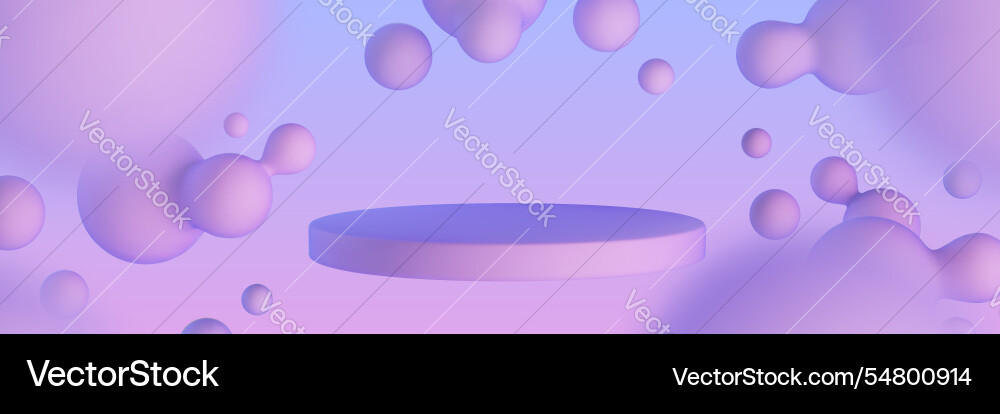 3d product display podium and purple gradient blob 3d product display podium and purple gradient blob vector image