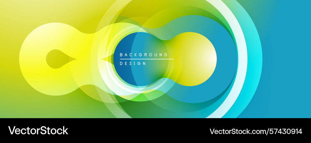 Abstract colorful design overlapping circles Vector Image