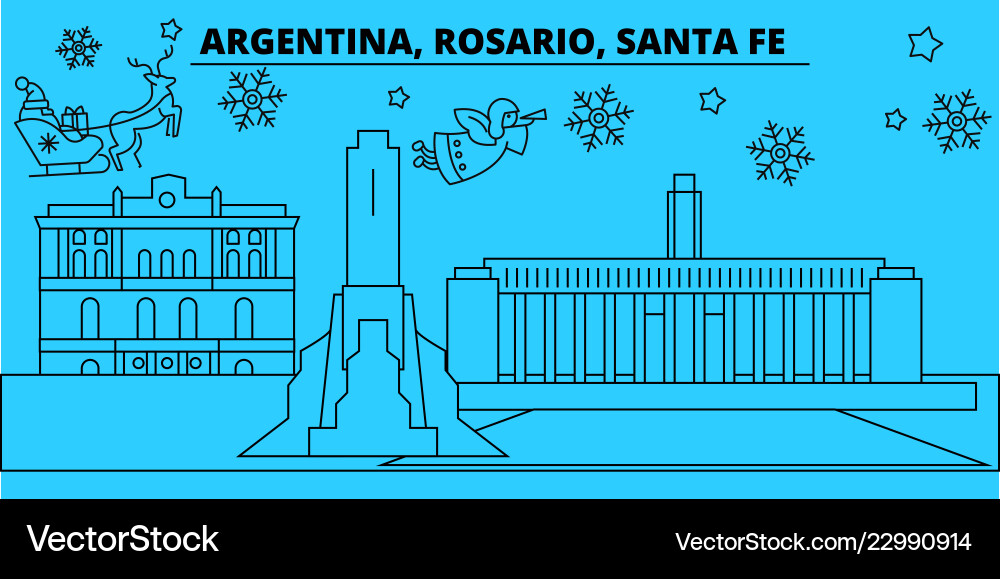 Argentinien rosario santa fe winterferien Argentinien rosario santa fe winterferien vektorbild