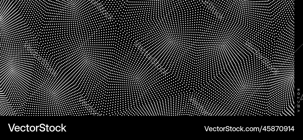 Array with dynamic particles 3d grid surface Array with dynamic particles 3d grid surface vector image
