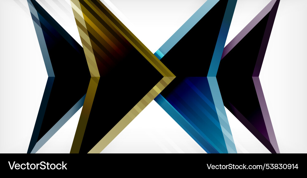 Arrows with 3d effect abstract background Vector Image