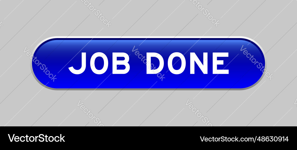 Blue color capsule shape button with word job Blue color capsule shape button with word job Vector Image